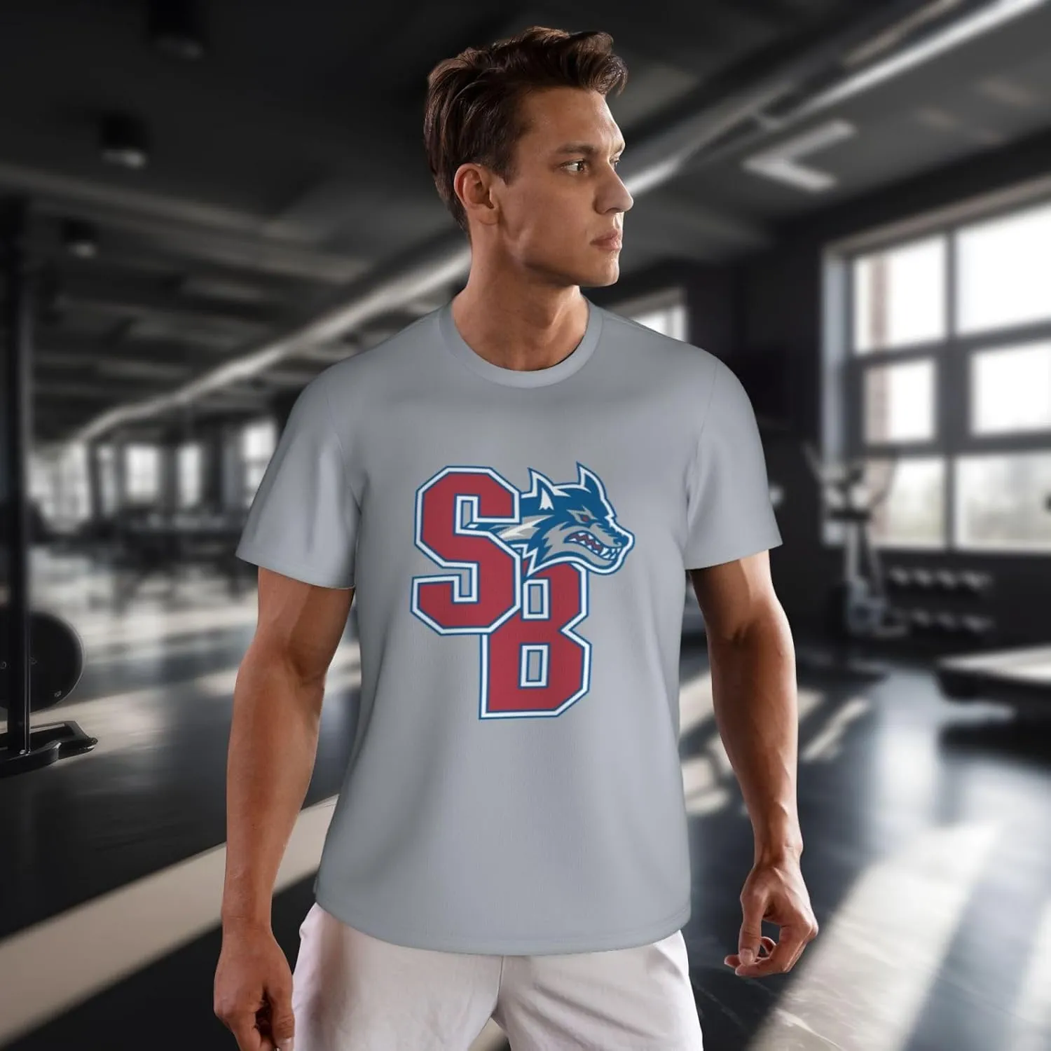 Stony Brook University Men's Lightweight Breathable Mesh Short Sleeve T-Shirt