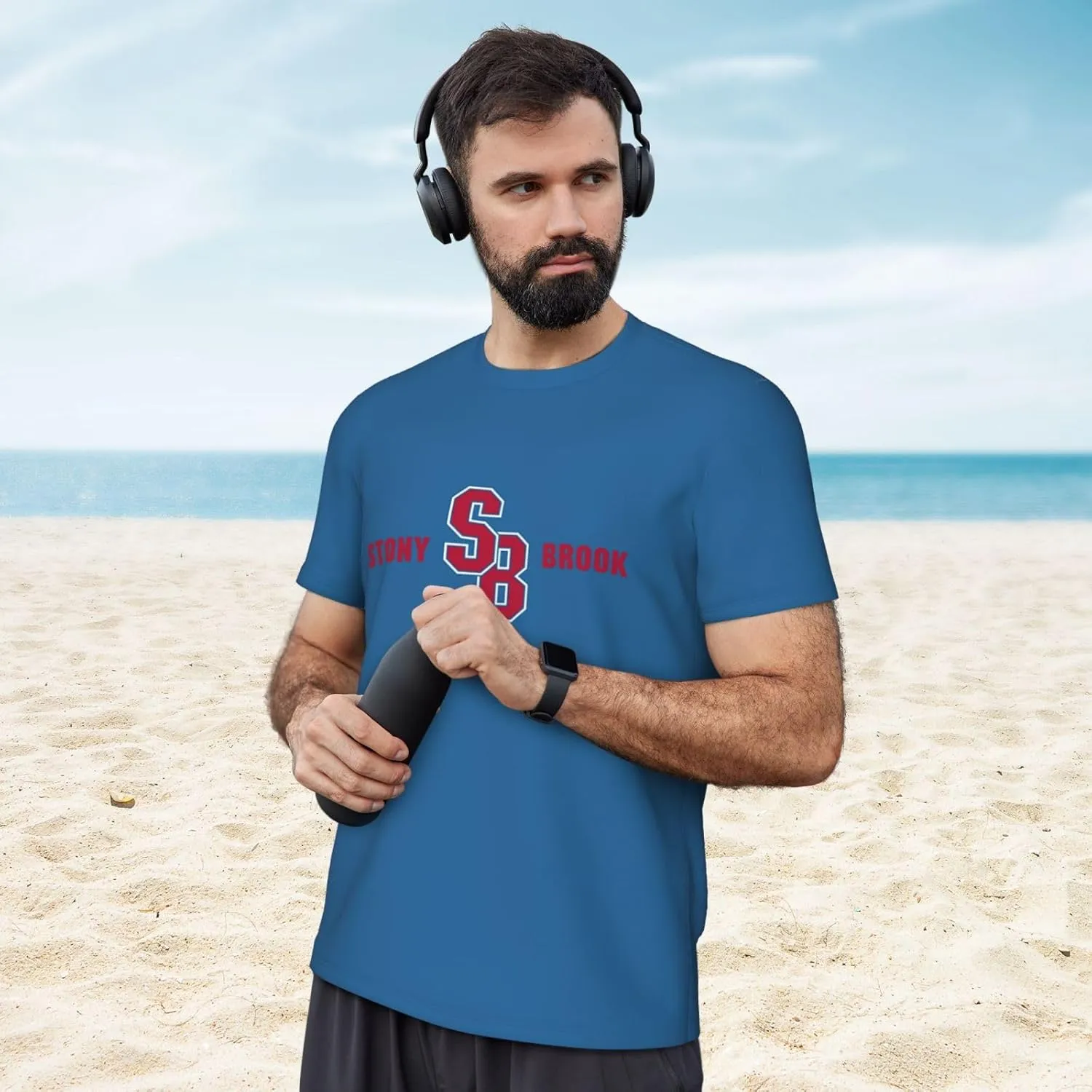 Stony Brook University Men's Lightweight Breathable Mesh Short Sleeve T-Shirt
