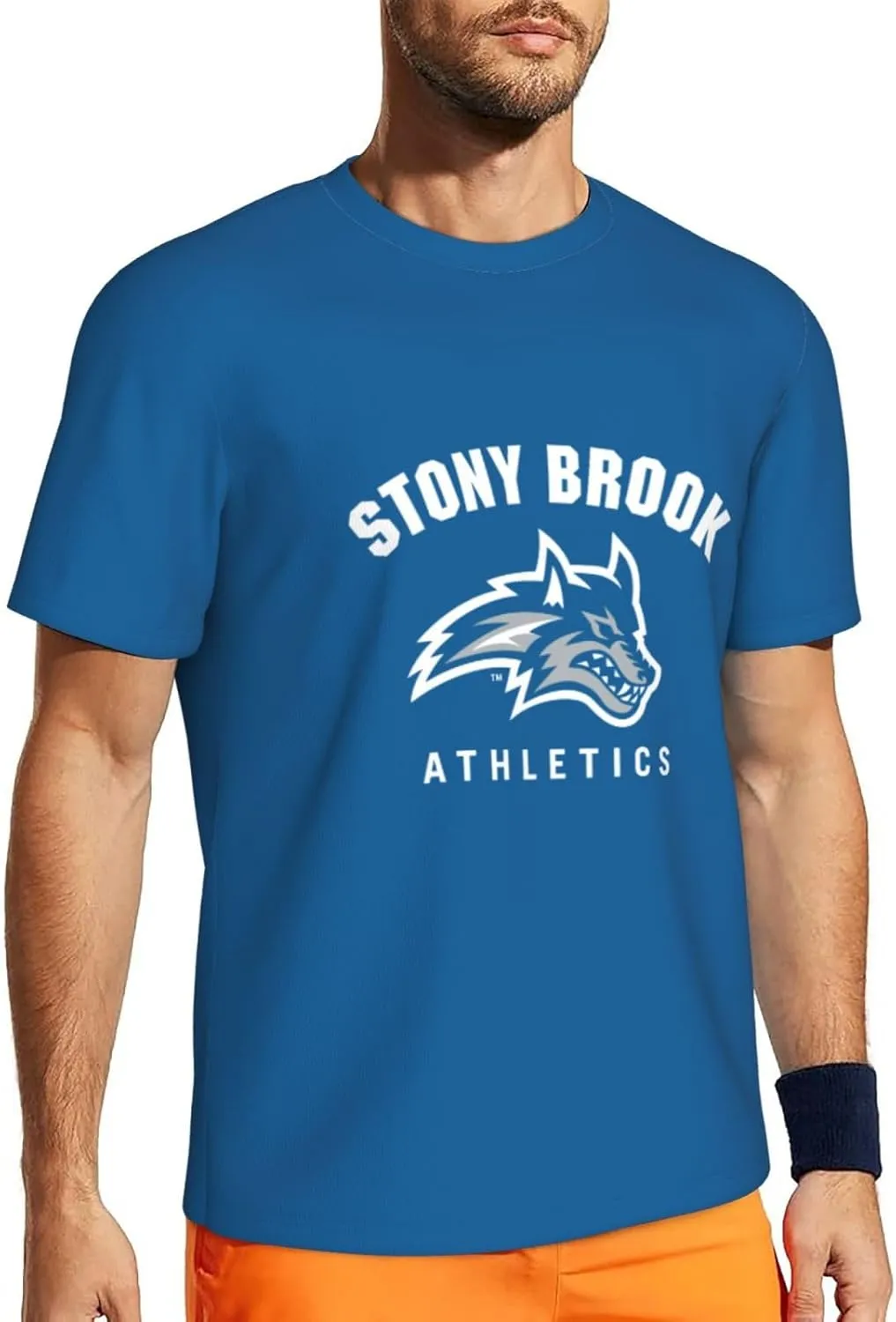 Stony Brook University Men's Lightweight Breathable Mesh Short Sleeve T-Shirt
