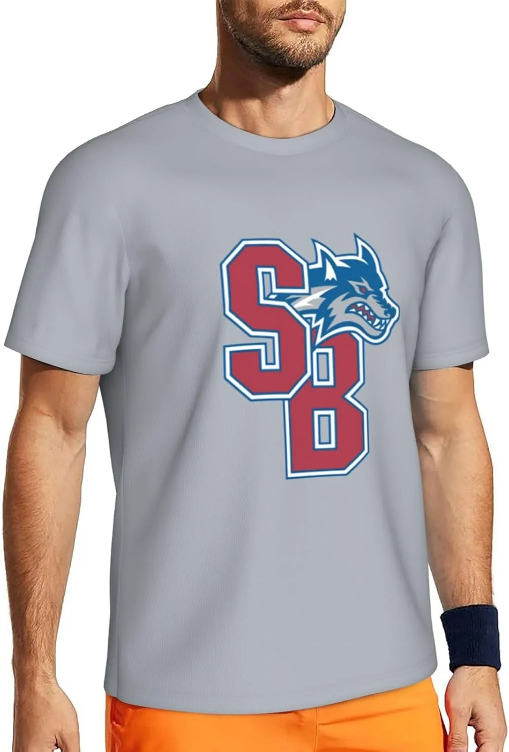 Stony Brook University Men's Lightweight Breathable Mesh Short Sleeve T-Shirt