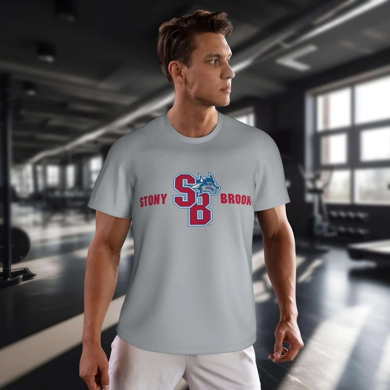 Stony Brook University Men's Lightweight Breathable Mesh Short Sleeve T-Shirt