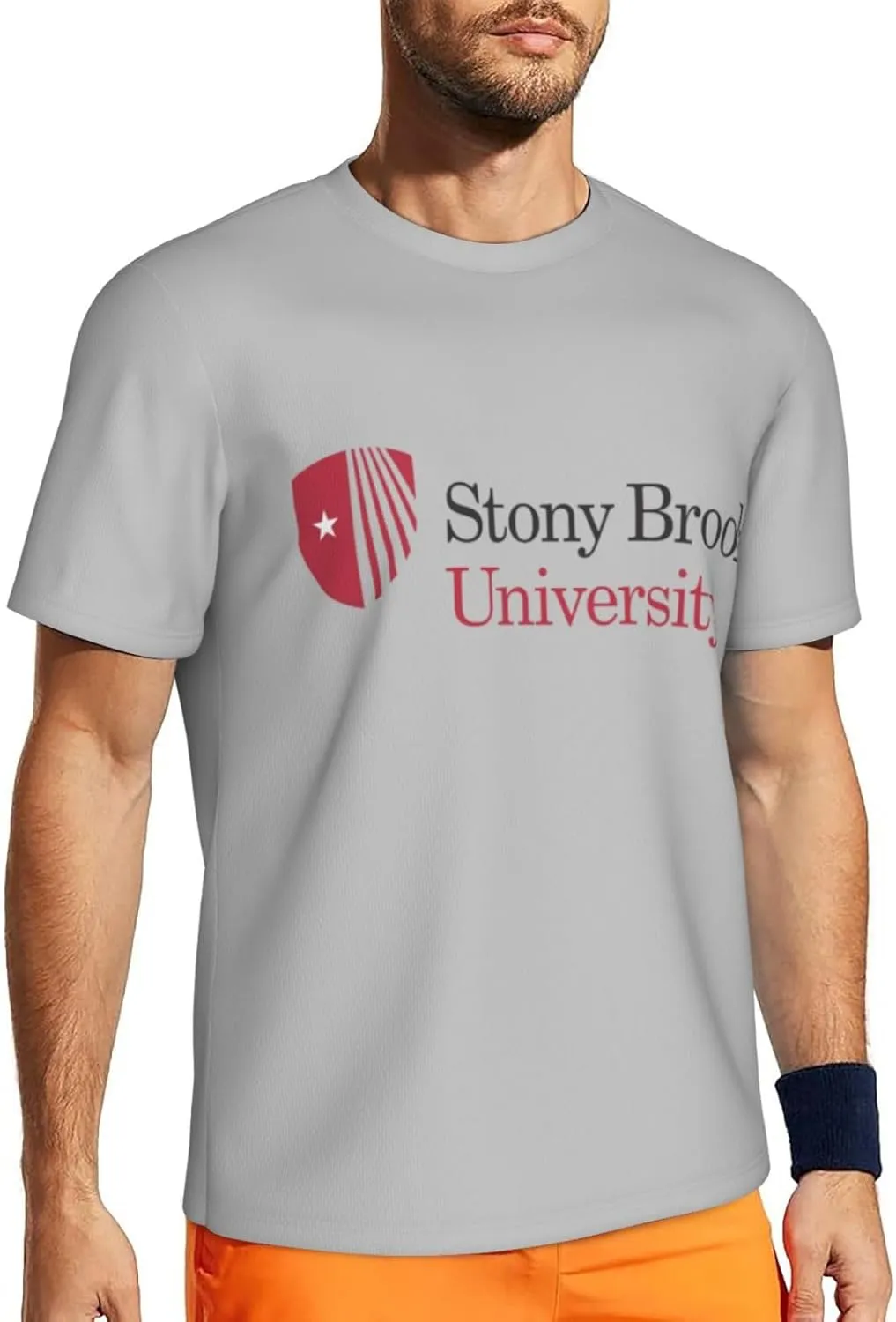 Stony Brook University Men's Lightweight Breathable Mesh Short Sleeve T-Shirt