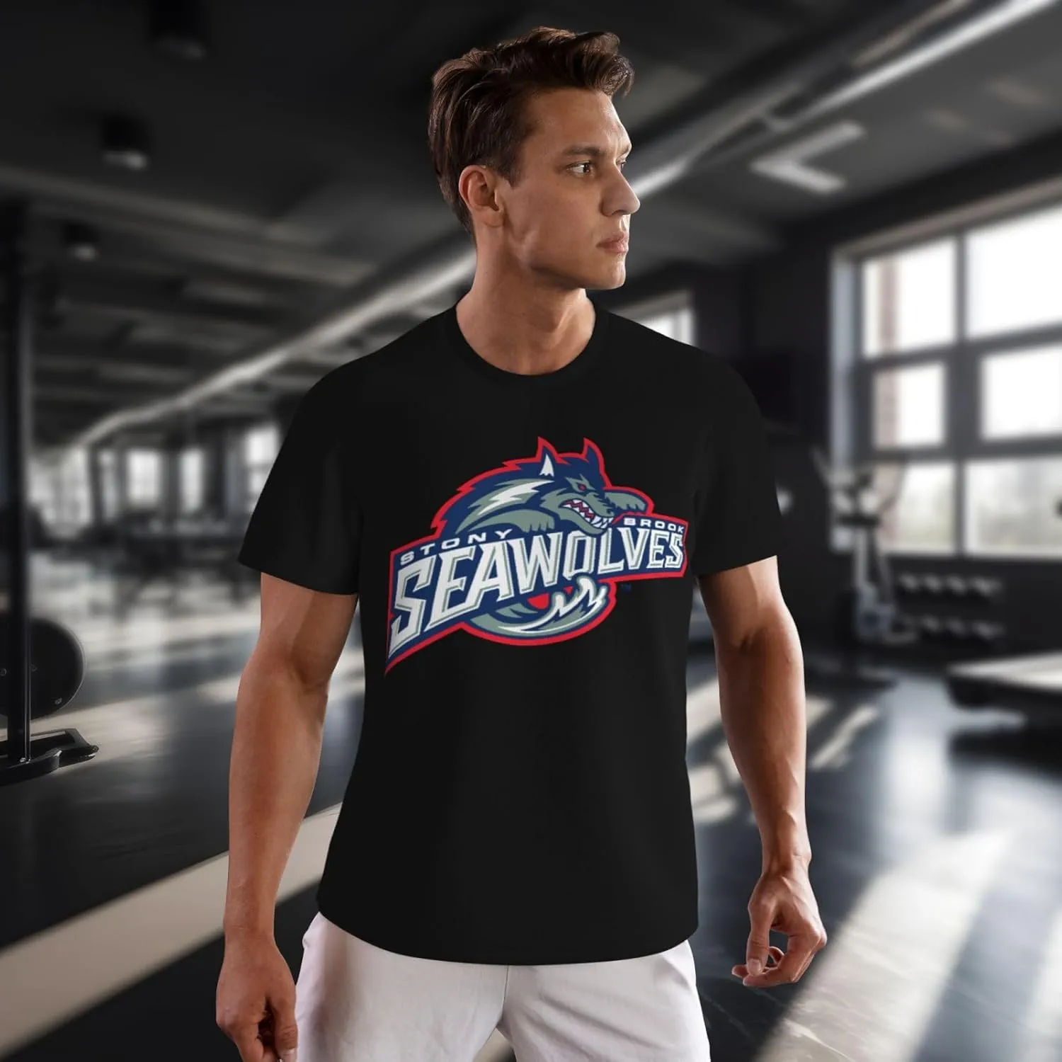 Stony Brook University Men's Lightweight Breathable Mesh Short Sleeve T-Shirt