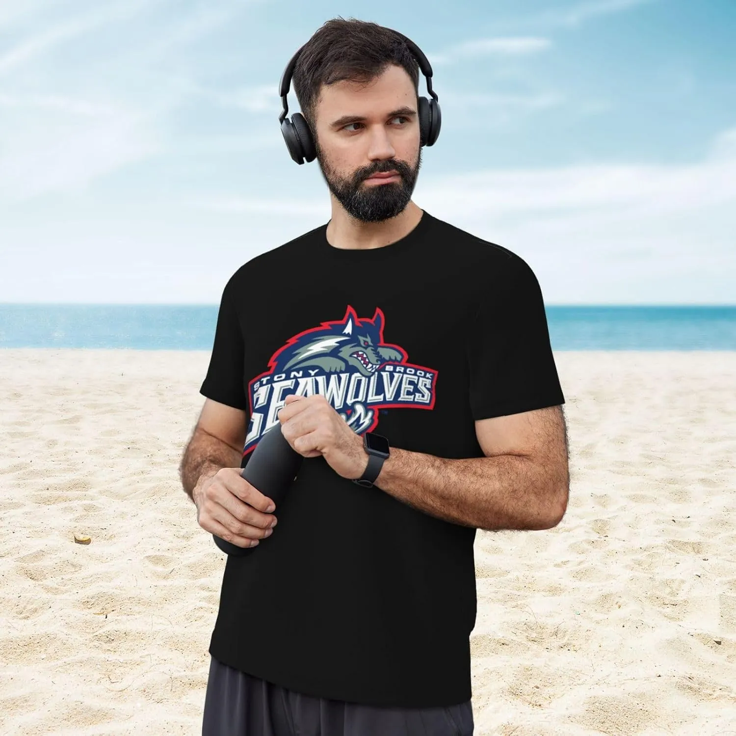 Stony Brook University Men's Lightweight Breathable Mesh Short Sleeve T-Shirt