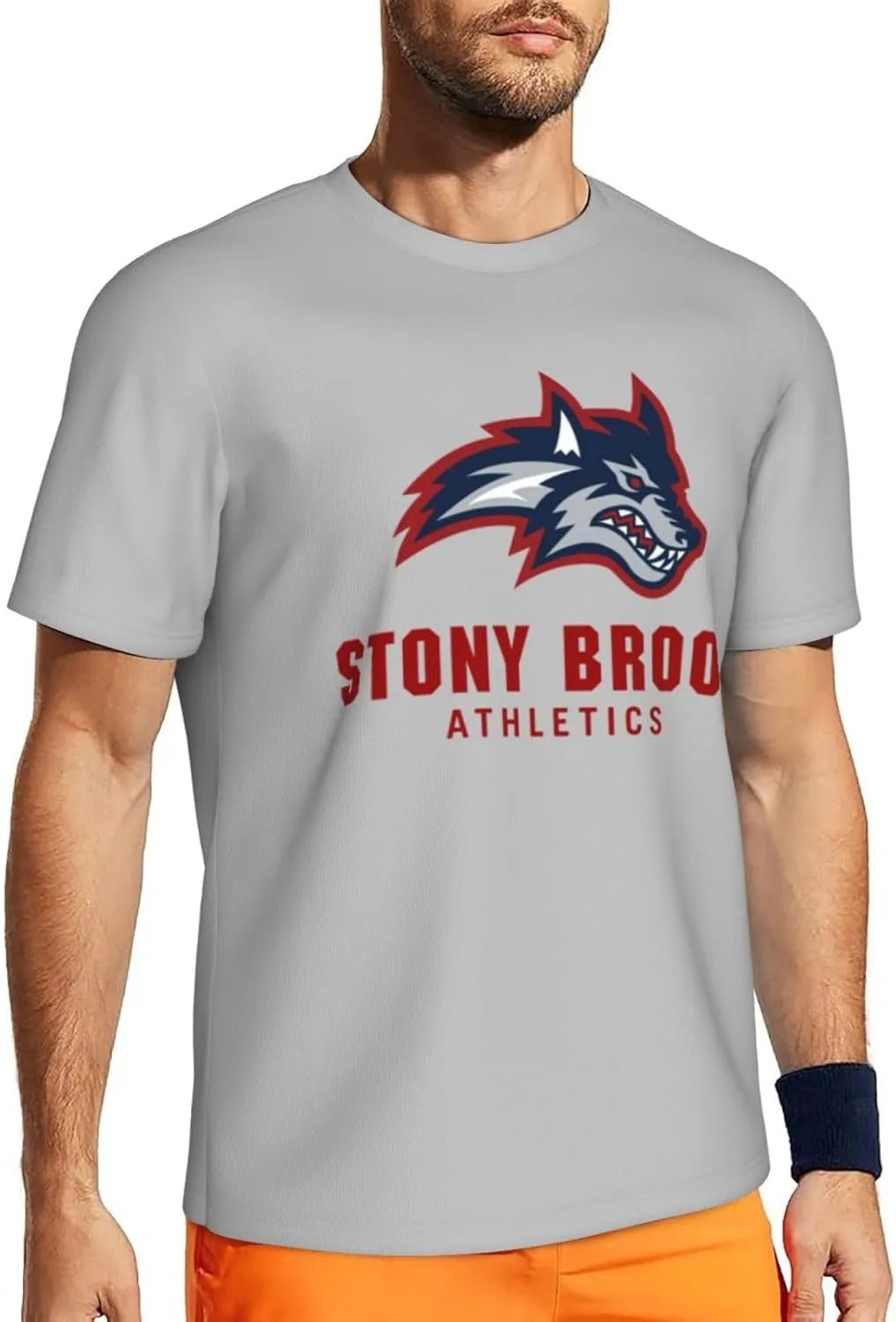 Stony Brook University Men's Lightweight Breathable Mesh Short Sleeve T-Shirt