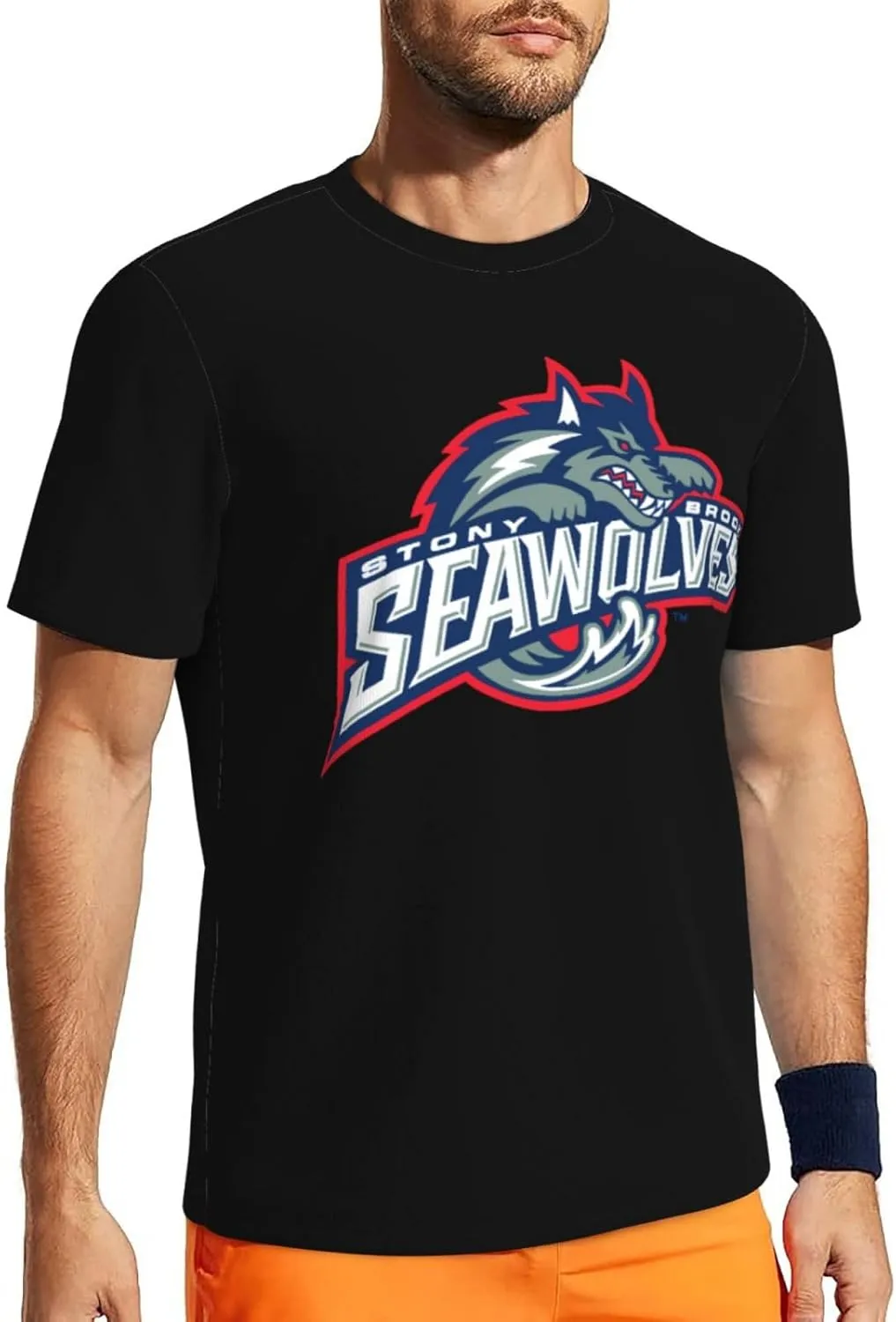 Stony Brook University Men's Lightweight Breathable Mesh Short Sleeve T-Shirt