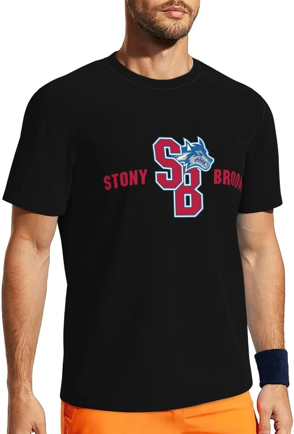 Stony Brook University Men's Lightweight Breathable Mesh Short Sleeve T-Shirt