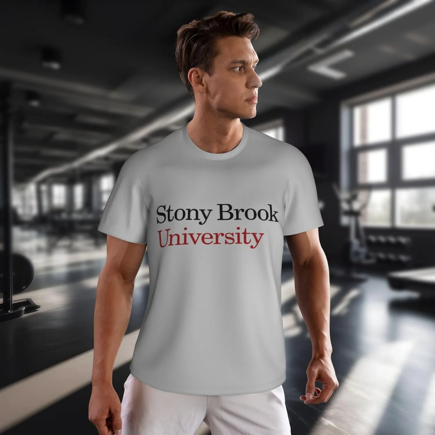 Stony Brook University Men's Lightweight Breathable Mesh Short Sleeve T-Shirt