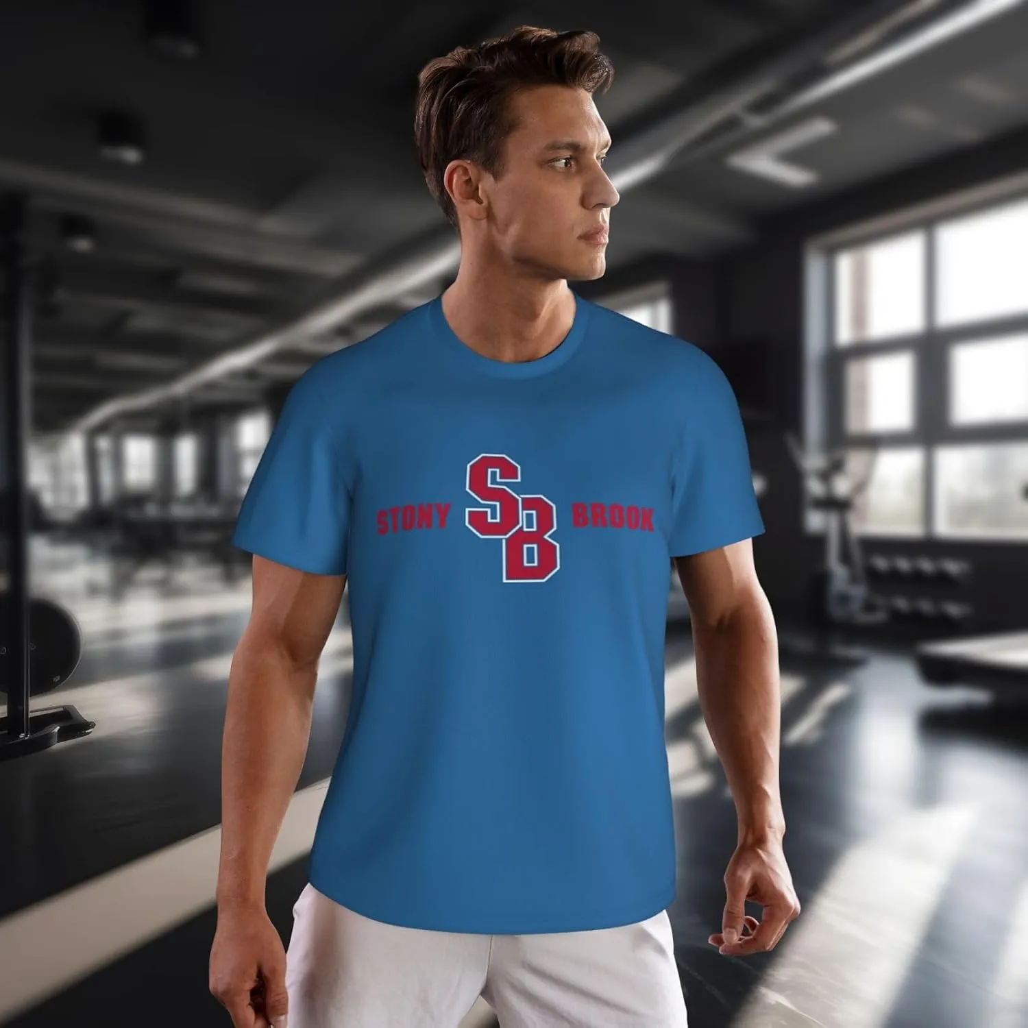 Stony Brook University Men's Lightweight Breathable Mesh Short Sleeve T-Shirt