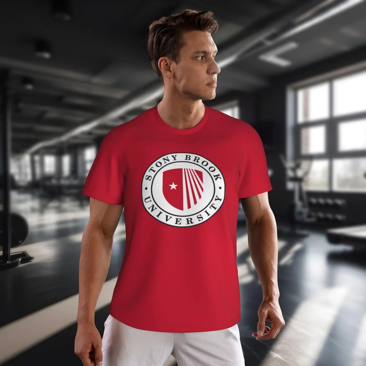 Stony Brook University Men's Lightweight Breathable Mesh Short Sleeve T-Shirt