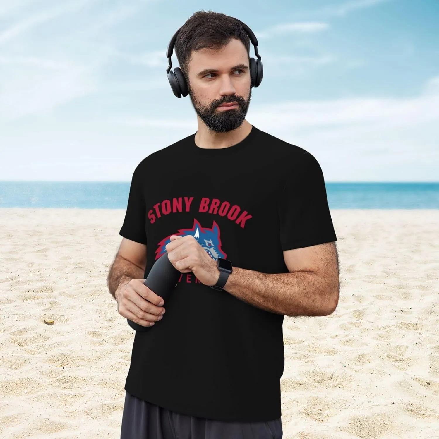 Stony Brook University Men's Lightweight Breathable Mesh Short Sleeve T-Shirt