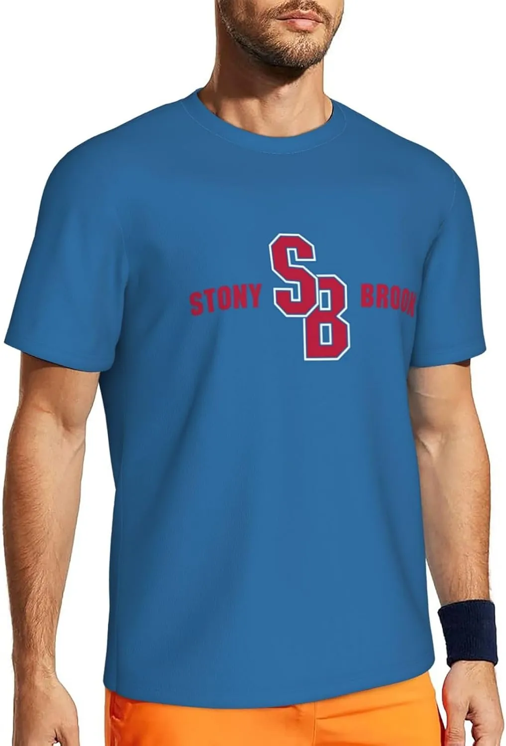 Stony Brook University Men's Lightweight Breathable Mesh Short Sleeve T-Shirt