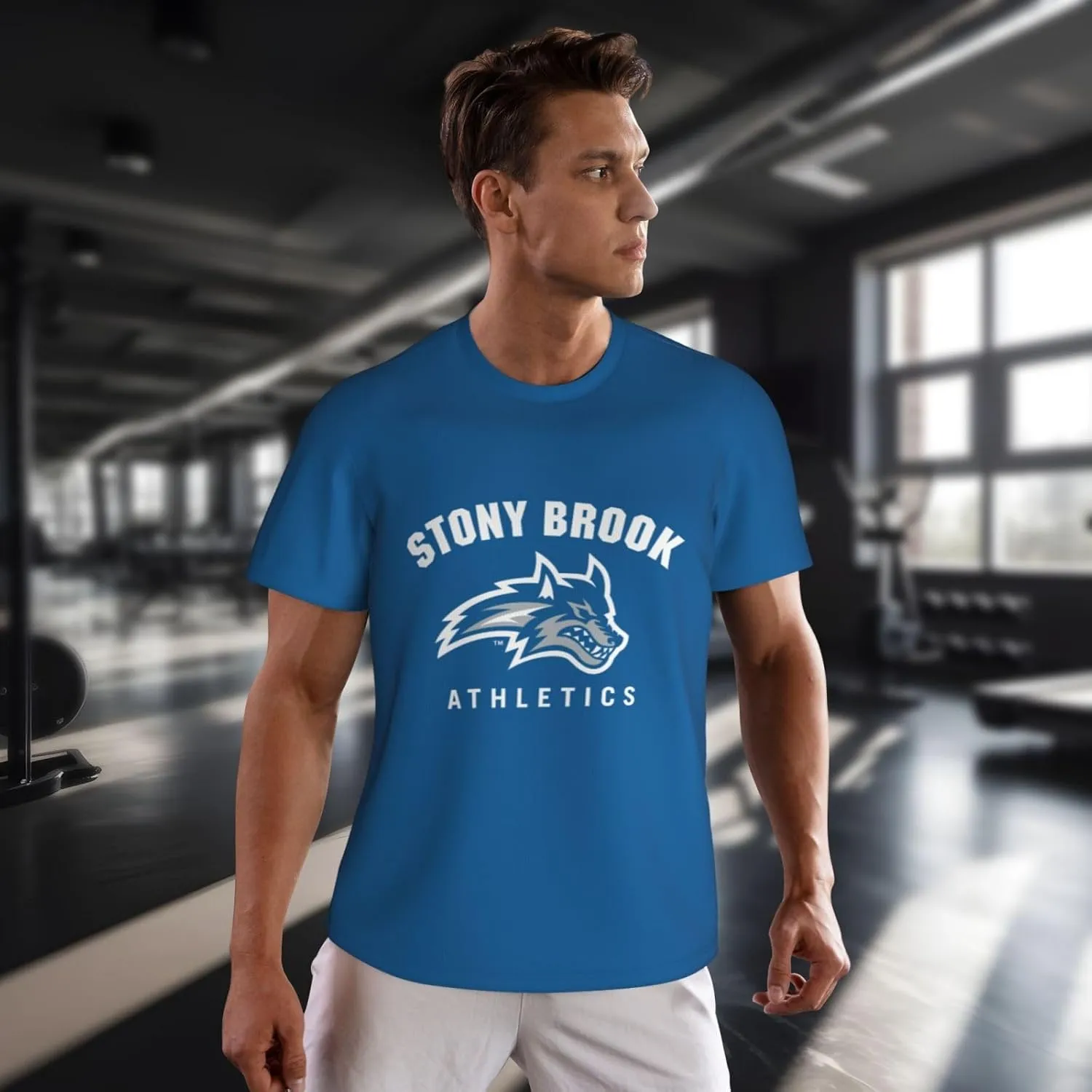 Stony Brook University Men's Lightweight Breathable Mesh Short Sleeve T-Shirt