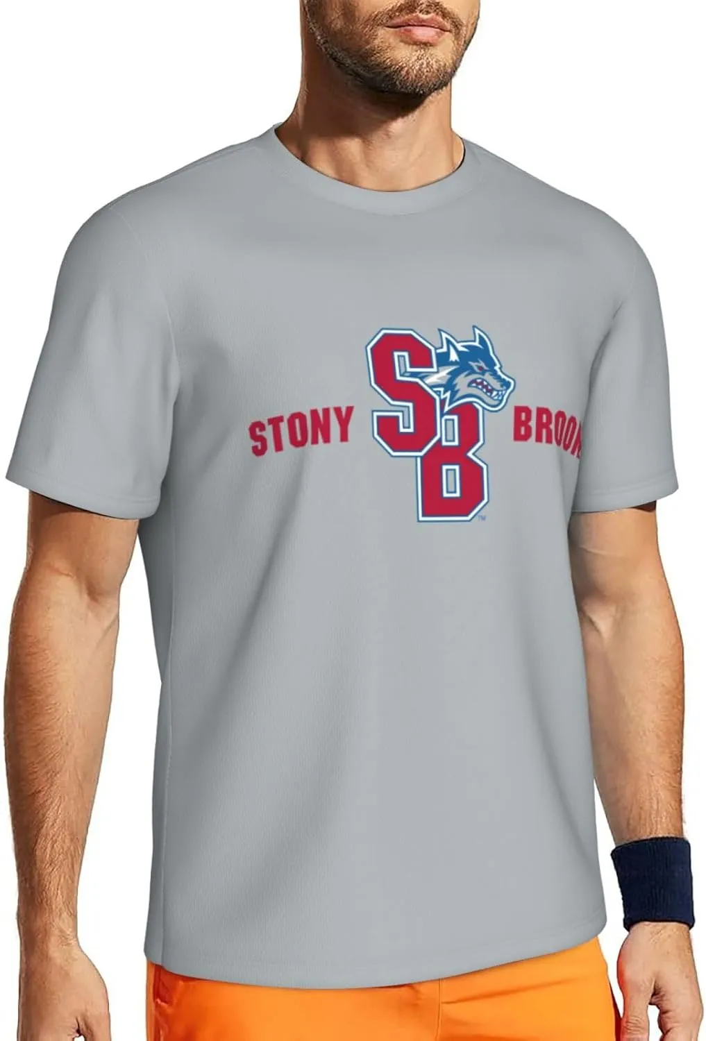 Stony Brook University Men's Lightweight Breathable Mesh Short Sleeve T-Shirt