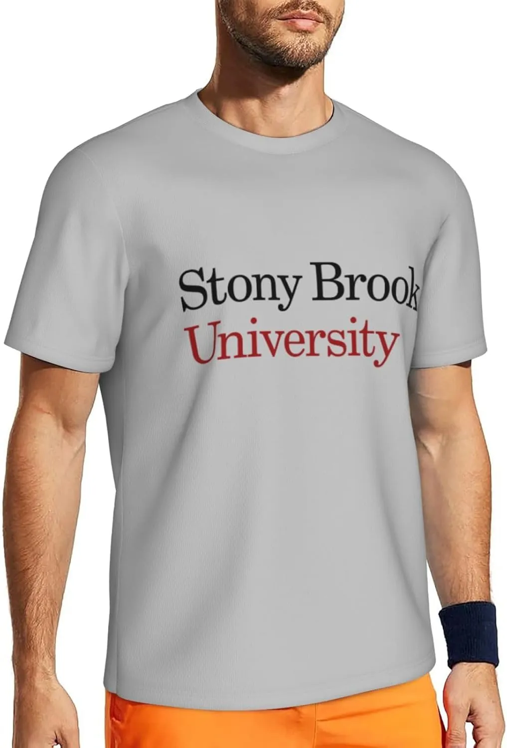 Stony Brook University Men's Lightweight Breathable Mesh Short Sleeve T-Shirt