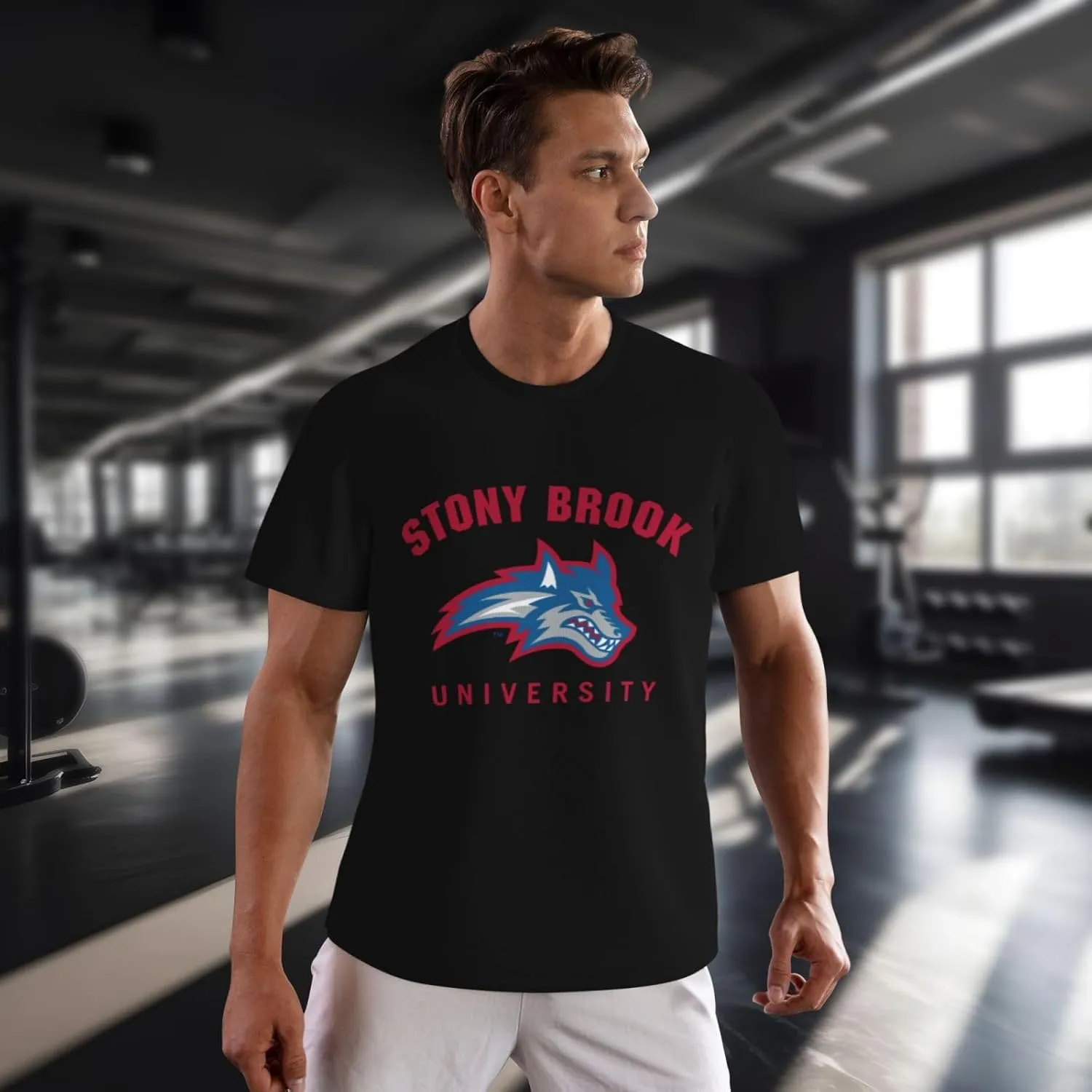 Stony Brook University Men's Lightweight Breathable Mesh Short Sleeve T-Shirt