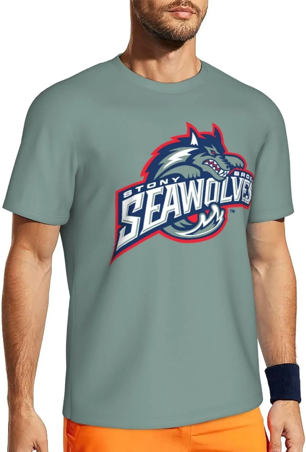 Stony Brook University Men's Lightweight Breathable Mesh Short Sleeve T-Shirt