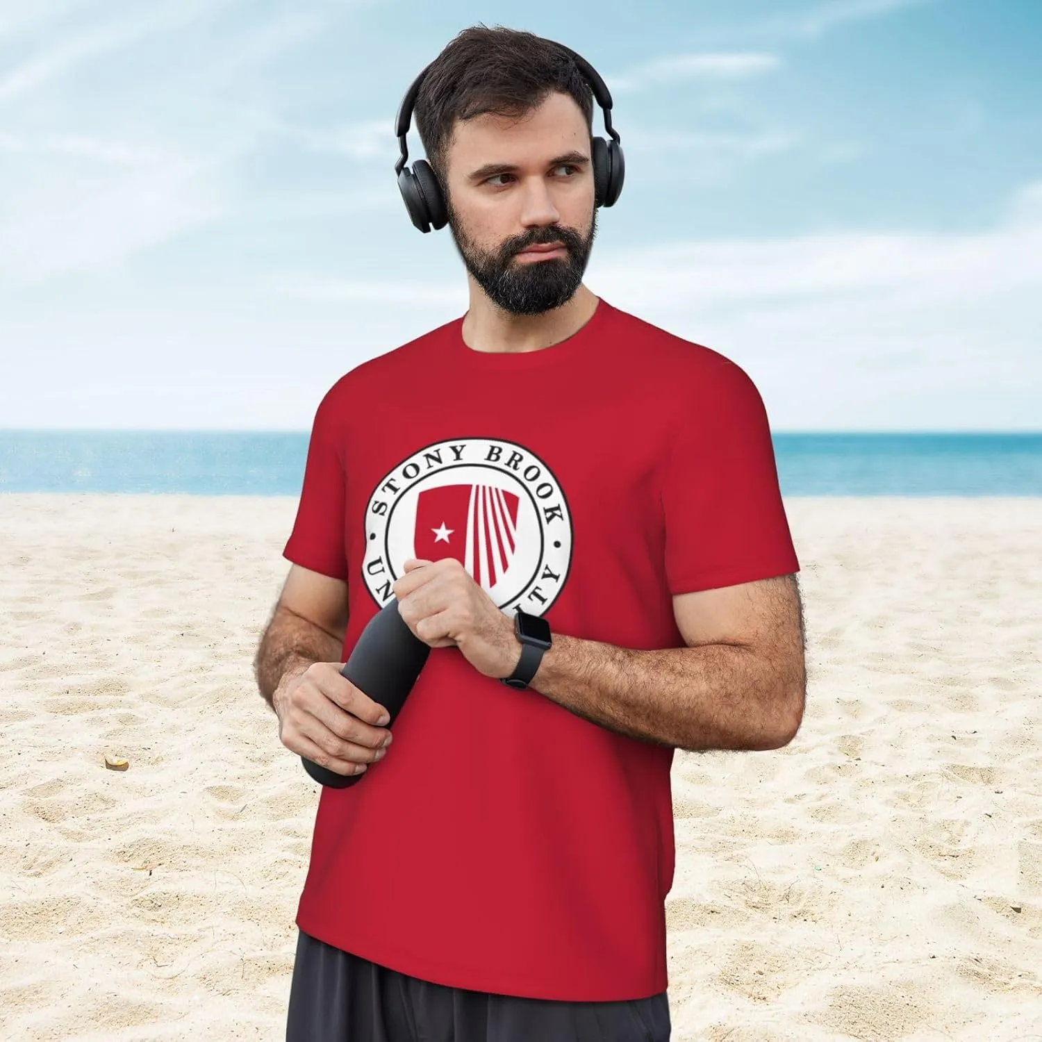 Stony Brook University Men's Lightweight Breathable Mesh Short Sleeve T-Shirt