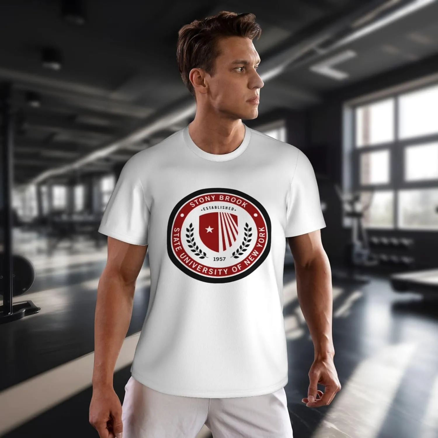 Stony Brook University Men's Lightweight Breathable Mesh Short Sleeve T-Shirt