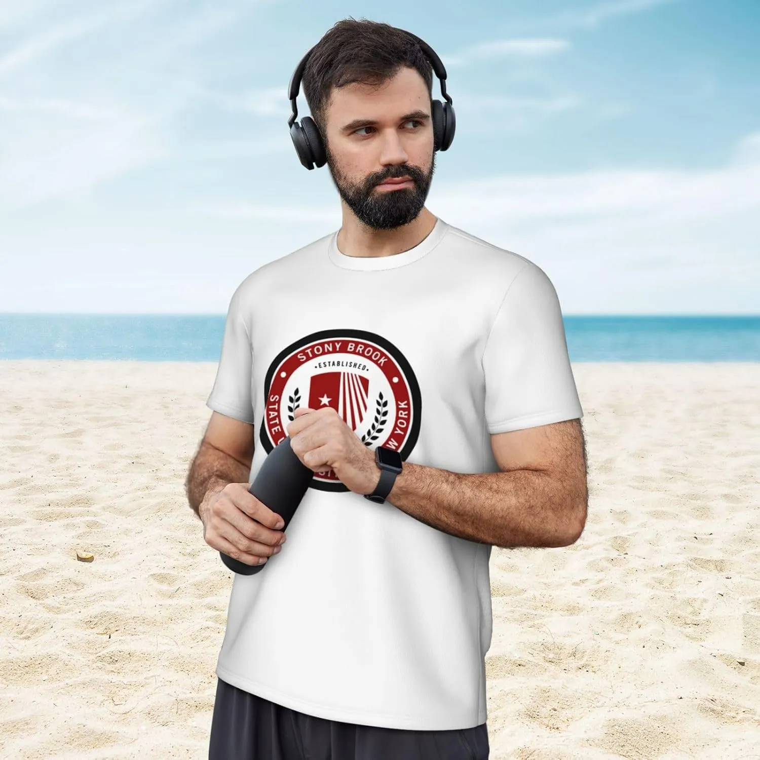 Stony Brook University Men's Lightweight Breathable Mesh Short Sleeve T-Shirt