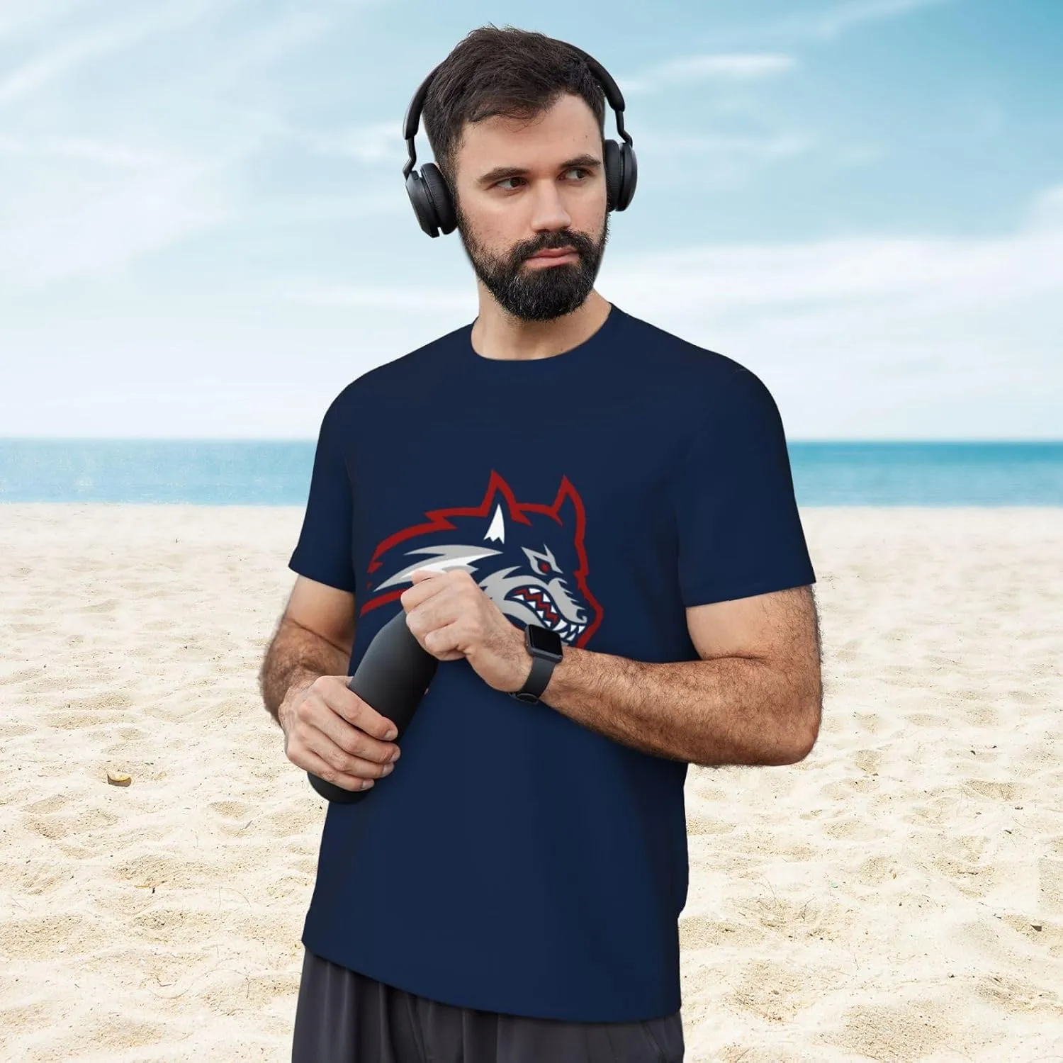 Stony Brook University Men's Lightweight Breathable Mesh Short Sleeve T-Shirt