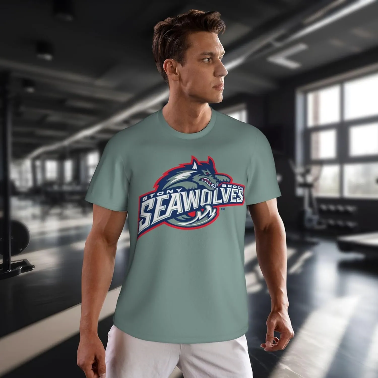 Stony Brook University Men's Lightweight Breathable Mesh Short Sleeve T-Shirt