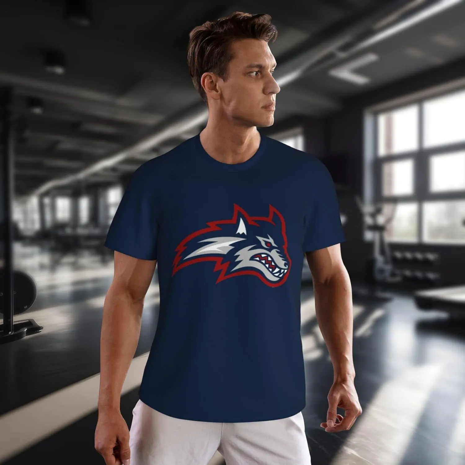 Stony Brook University Men's Lightweight Breathable Mesh Short Sleeve T-Shirt