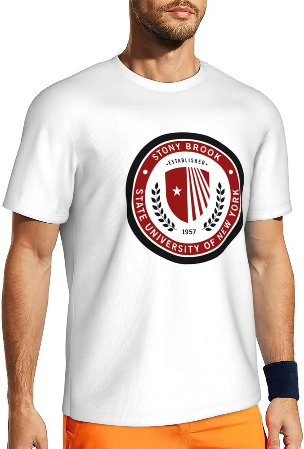Stony Brook University Men's Lightweight Breathable Mesh Short Sleeve T-Shirt