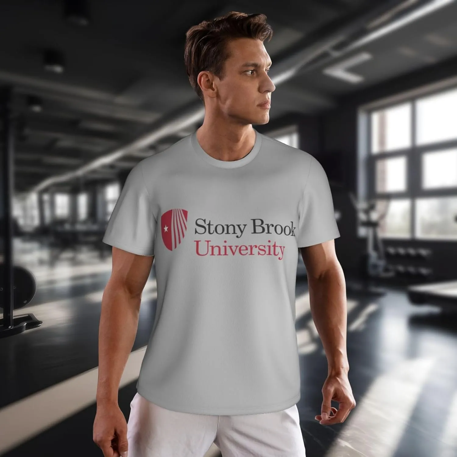 Stony Brook University Men's Lightweight Breathable Mesh Short Sleeve T-Shirt