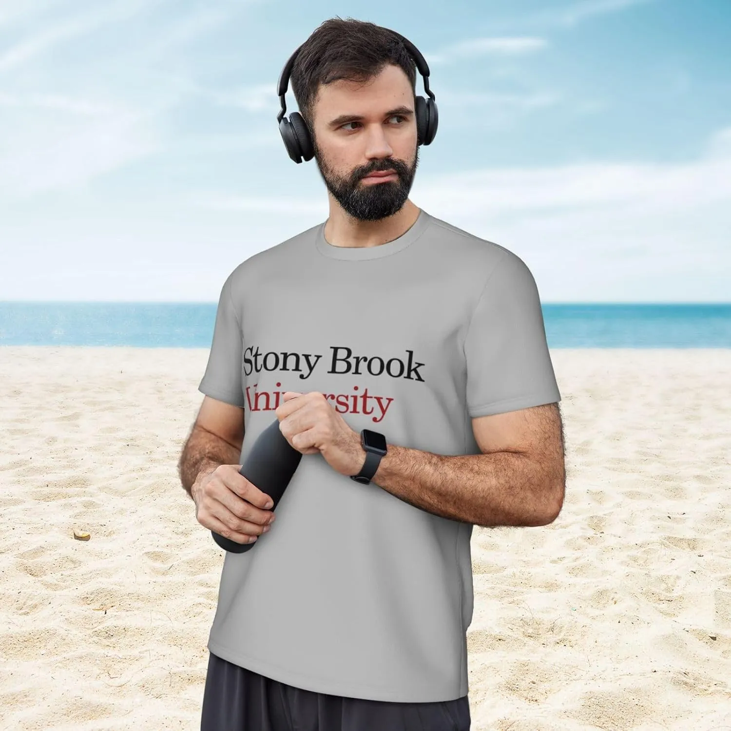 Stony Brook University Men's Lightweight Breathable Mesh Short Sleeve T-Shirt
