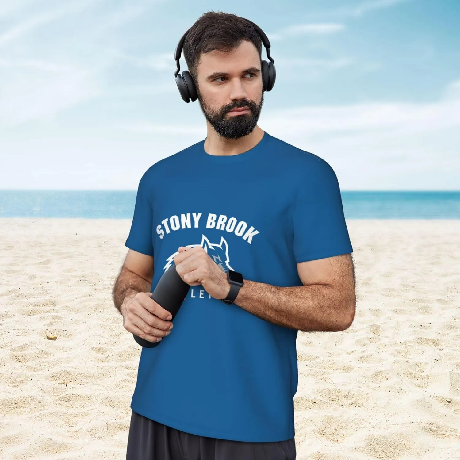 Stony Brook University Men's Lightweight Breathable Mesh Short Sleeve T-Shirt