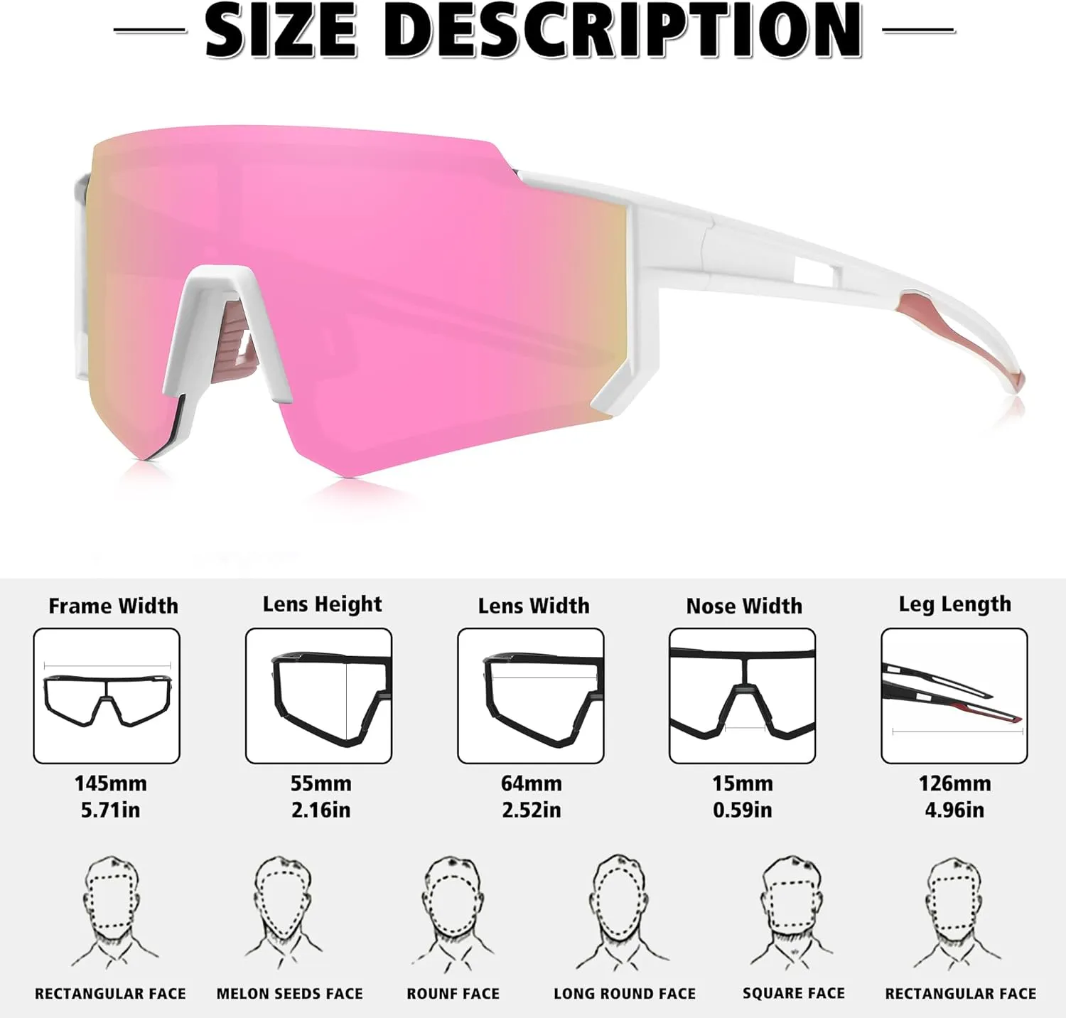 STORYCOAST Polarized Sports Sunglasses for Men Women,Driving Fishing Cycling Mountain Bike Sunglasses UV400 Protection
