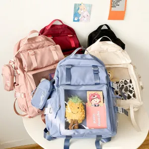 Style Simple Sweet Large Capacity College Backpacks