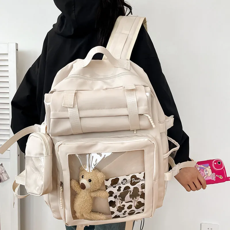 Style Simple Sweet Large Capacity College Backpacks