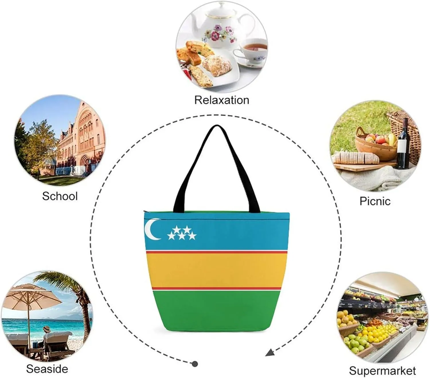 Stylish Cape Verde Flag Women's Practical Tote Handbag for Work and Casual Outings