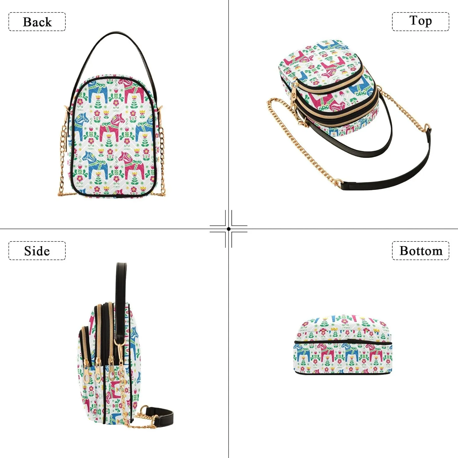 SUABO Crossbody Bag for Women, Cute Phone Purse Detachable Chain Bag Shoulder Handbag Wallet
