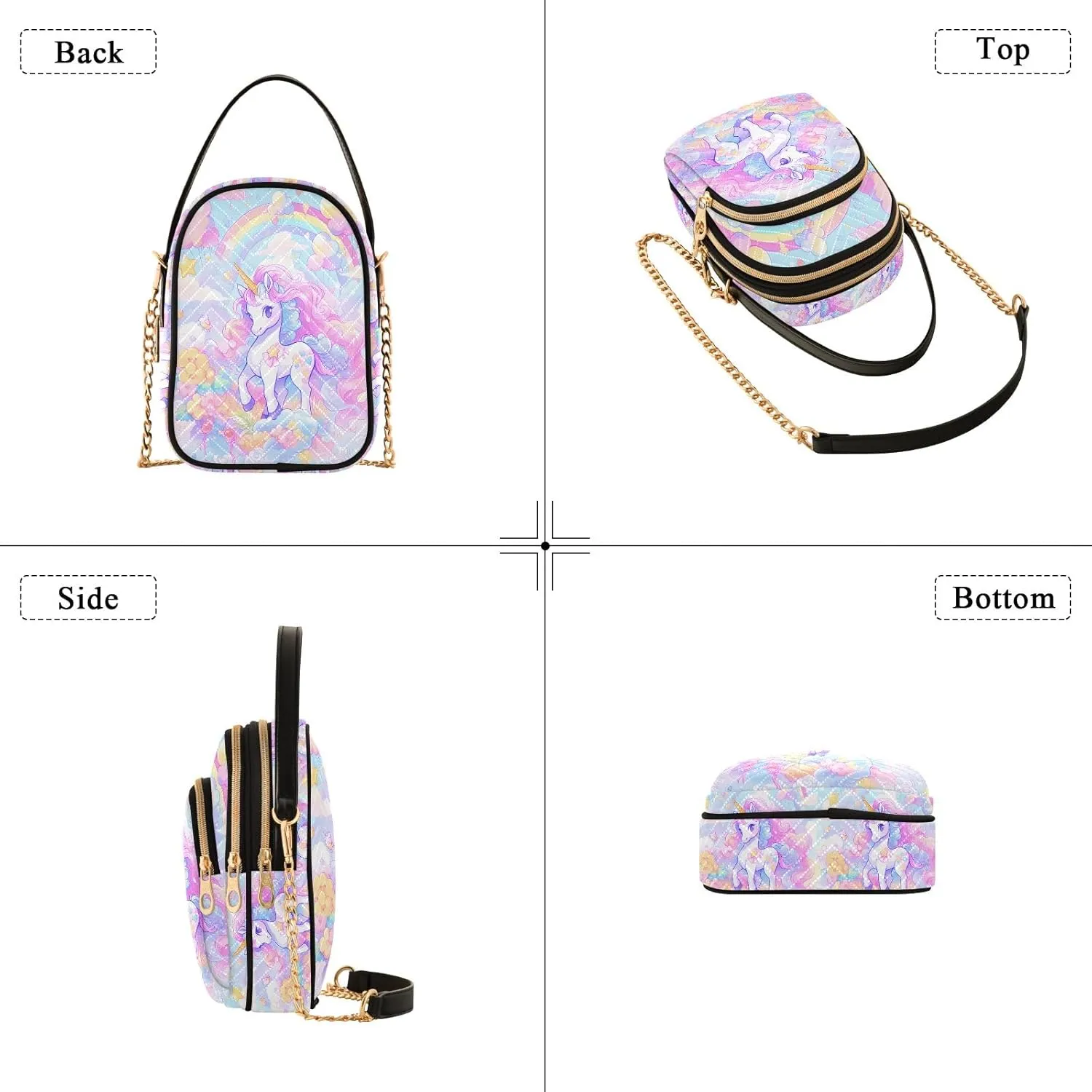 SUABO Crossbody Bag for Women, Cute Phone Purse Detachable Chain Bag Shoulder Handbag Wallet
