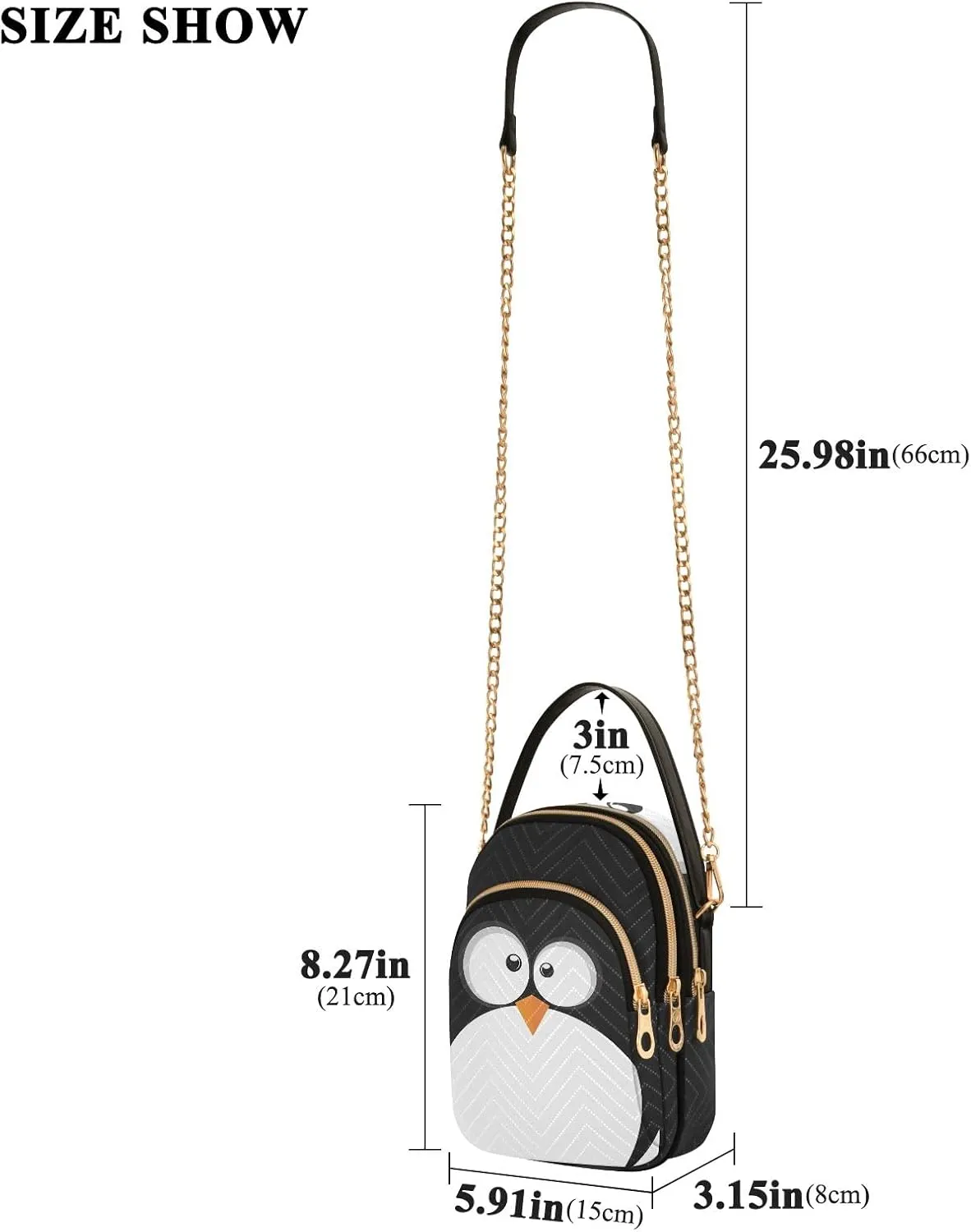 SUABO Crossbody Bag for Women, Cute Phone Purse Detachable Chain Bag Shoulder Handbag Wallet