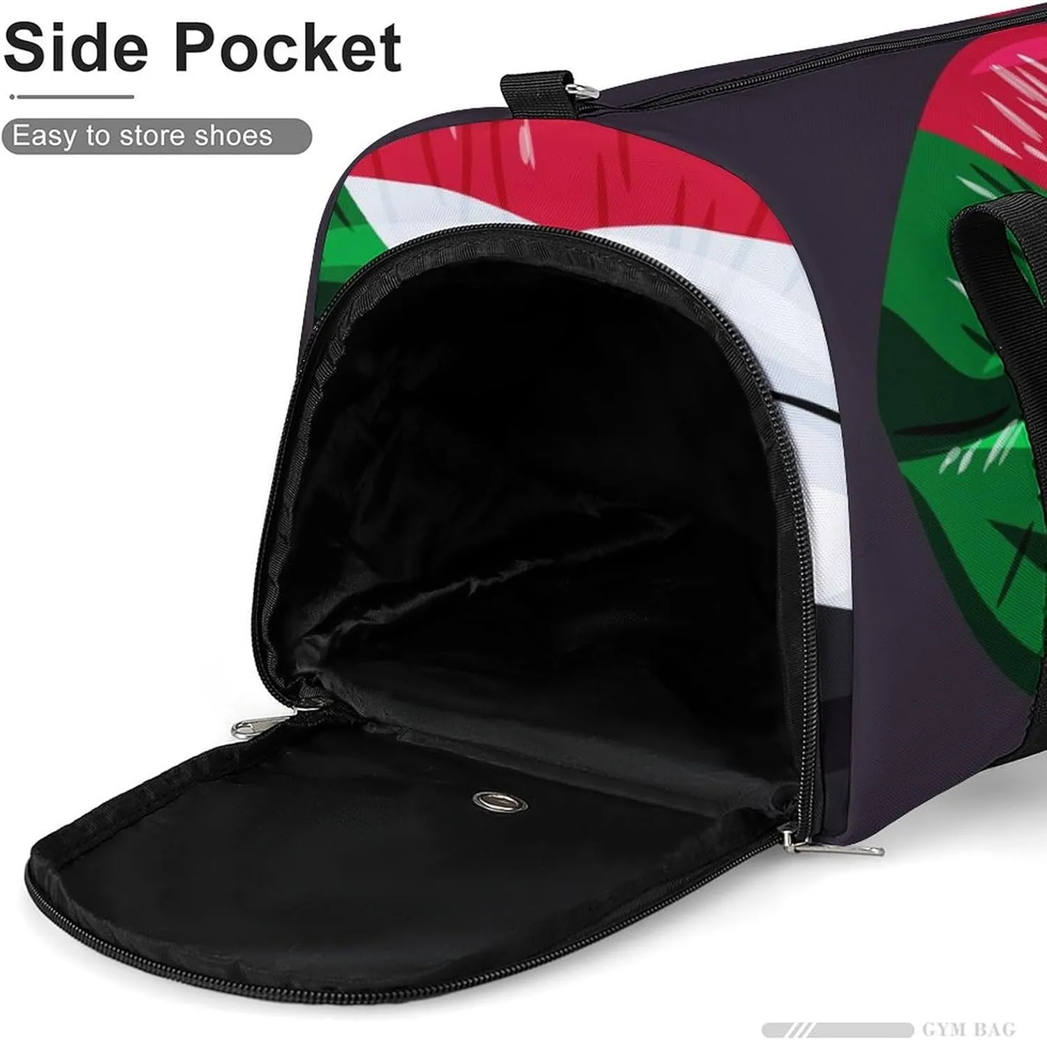 Sudan Flag Lips Sports Duffel Bag with Wet Pocket and Shoe Compartment Travel Weekender
