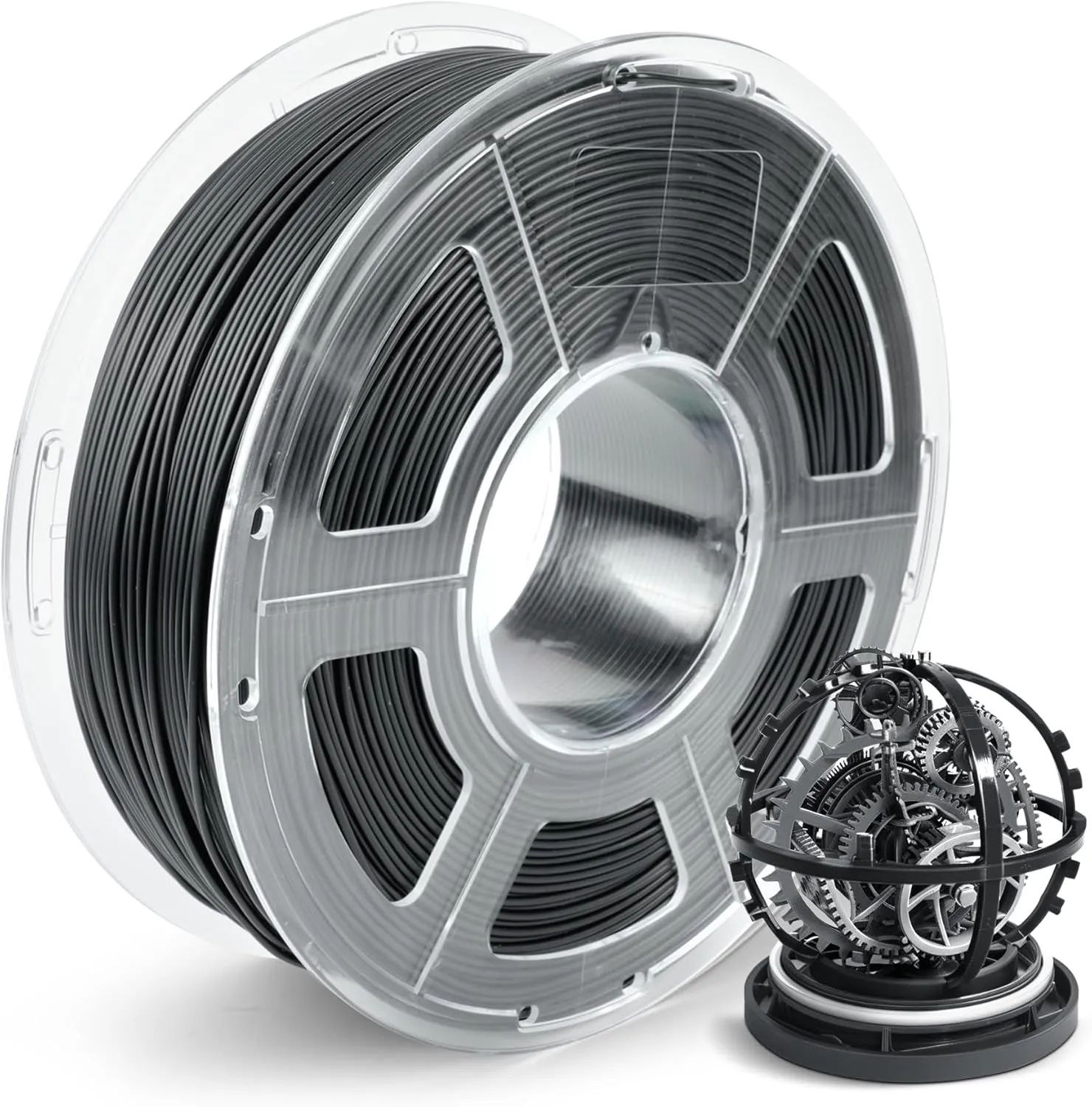 SUNLU Easy PA Filament, Nylon 3D Printer Filament with Heat Resistant, Nylon Filament 1.75mm No Cracking, Polyamide (PA) 3D Printing Filament Warp Free, Fit Most FDM Printer (Black, 1kg)