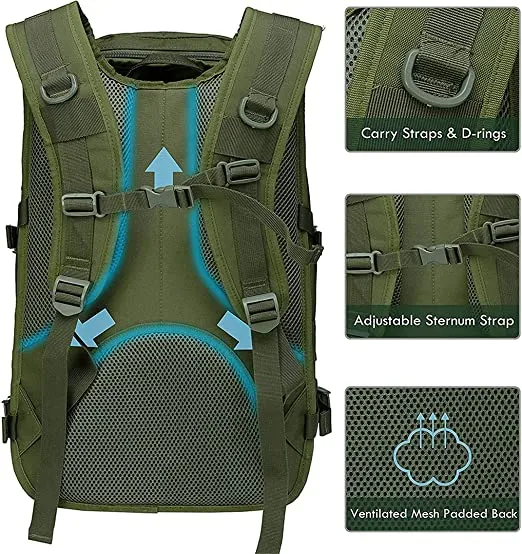 Tactical Assault Backpack for 3 Days of Survival Storage，also suitable for hiking, mountain climbing and camping GBBP018