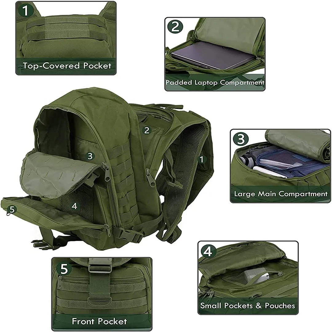 Tactical Assault Backpack for 3 Days of Survival Storage，also suitable for hiking, mountain climbing and camping GBBP018