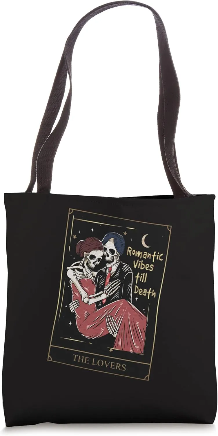Tarot Card The Lovers Occult Goth Halloween Gothic Spirit Tote Bag