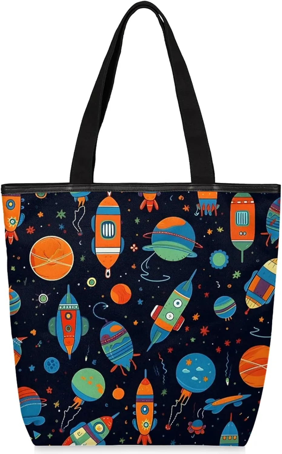 Tavisto Canvas Tote Bag Large Capacity Casual Shoulder Bag Handbag Beach Bag
