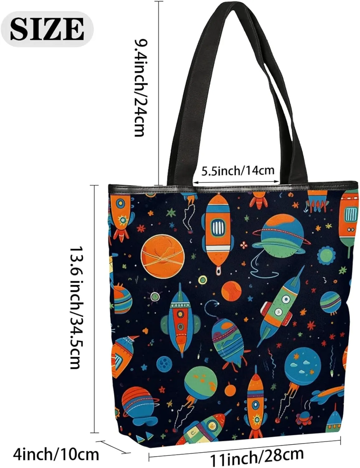 Tavisto Canvas Tote Bag Large Capacity Casual Shoulder Bag Handbag Beach Bag