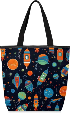 Tavisto Canvas Tote Bag Large Capacity Casual Shoulder Bag Handbag Beach Bag