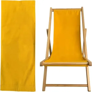 TBACW Replacement Canvas Replacement Cloth for Patio Lounge Chair Beach Sling Chair Reclining Beach Chair-No Wooden Frame (Yellow)