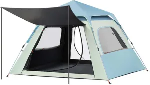 Tents for Camping, Pop Up Tent for 2/3/4/5 Person, Instant Family Automatic Tent with 4 Mesh Windows, 4 Seasons Waterproof & Windproof Camping Tent, Easy Set Up & Take Down