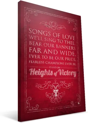 Texas Tech Red Raiders 16x24 Song Canvas Print