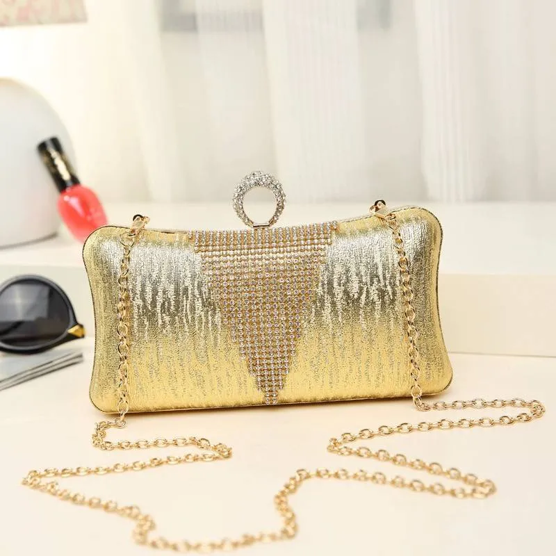 Textured Shiny Clutch Bag
